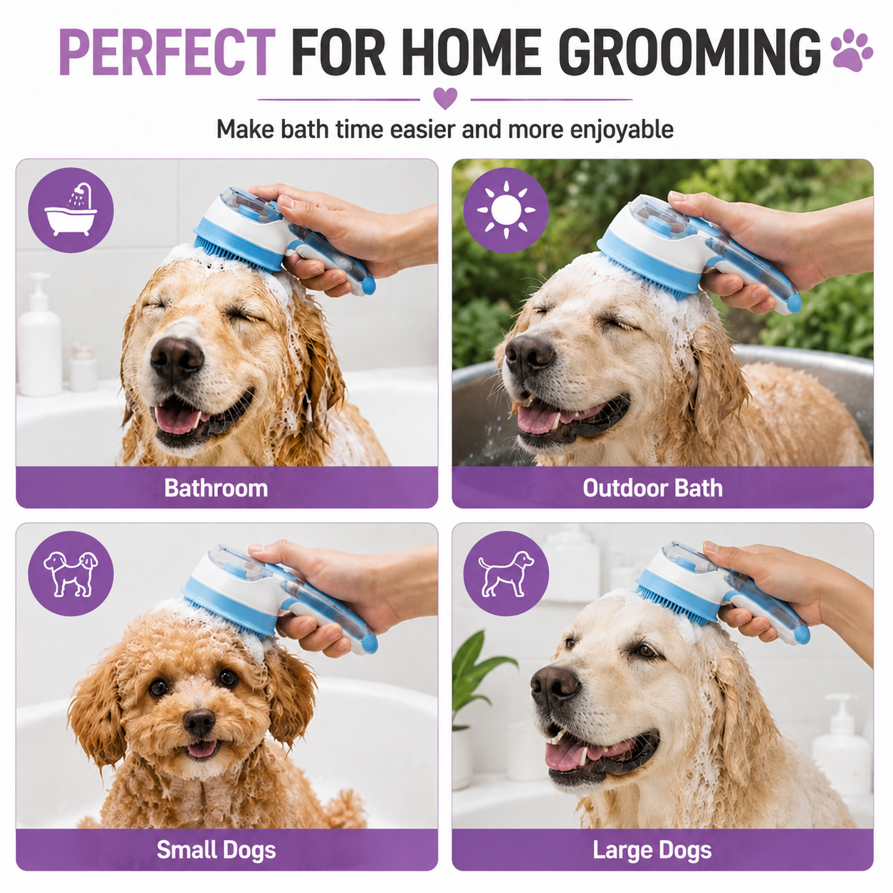 š FurSuds⢠ā 2-in-1 Shampoo-Dispensing Bath Brush