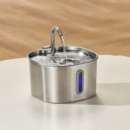 💦 AquaFlow™ – 2.2L Stainless Steel Cat Fountain