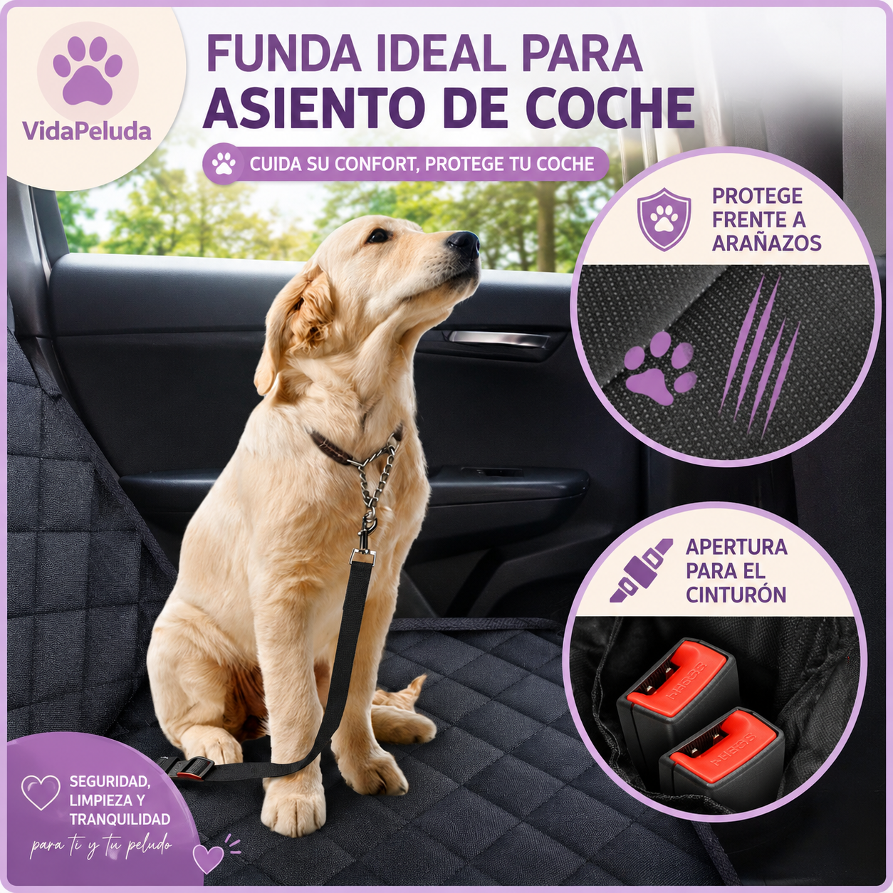 🚗 AutoPet™ Car Cover – Waterproof Car Seat Protector