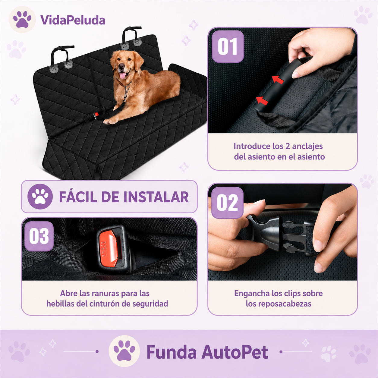 🚗 AutoPet™ Car Cover – Waterproof Car Seat Protector