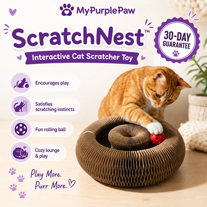 🐾 ScratchNest™ – 360° Interactive Cat Scratcher