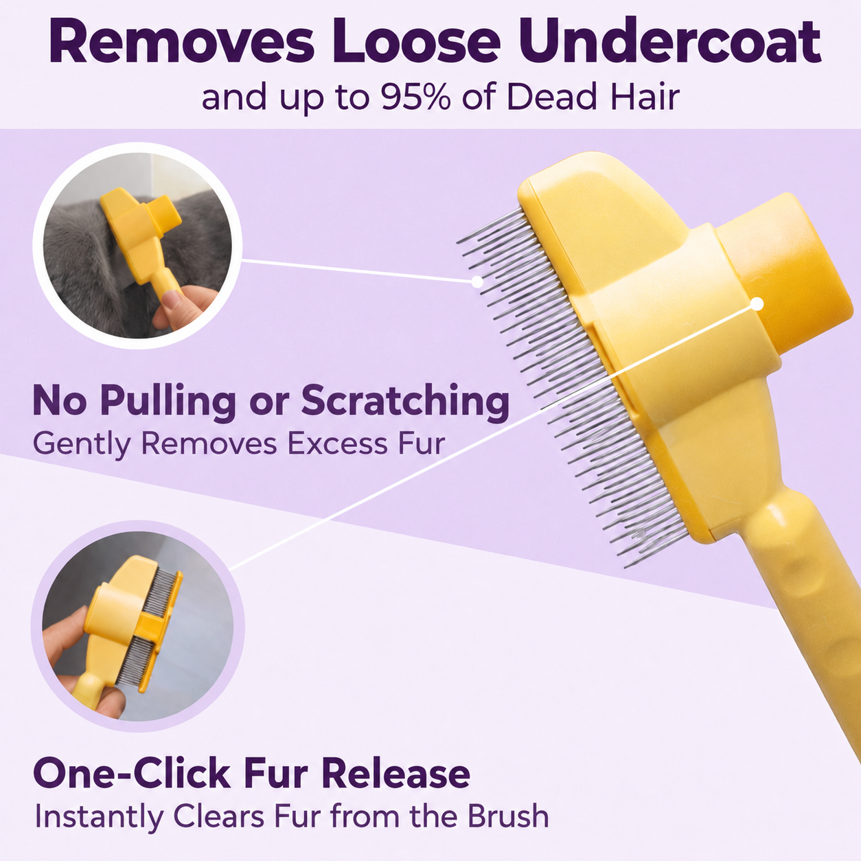 ✨FurEase™ - Cat Deshedding Brush