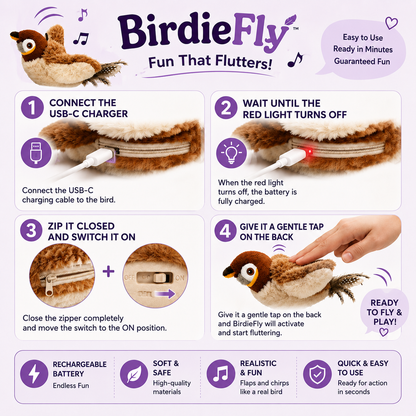 🐦BirdieFly® - Realistic Interactive Bird