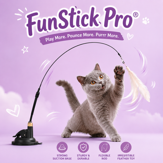 🐾 FunStick Pro® – Interactive Cat Suction Cup Toy