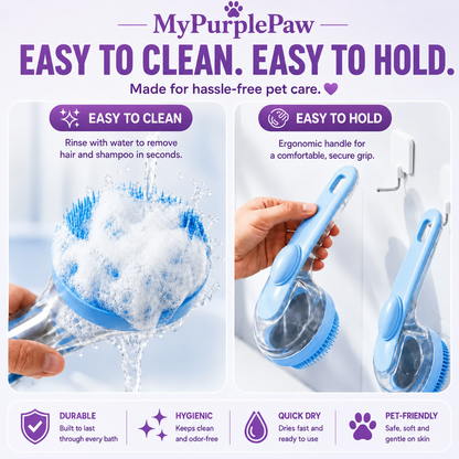 🛁 FurSuds™ – 2-in-1 Shampoo-Dispensing Bath Brush