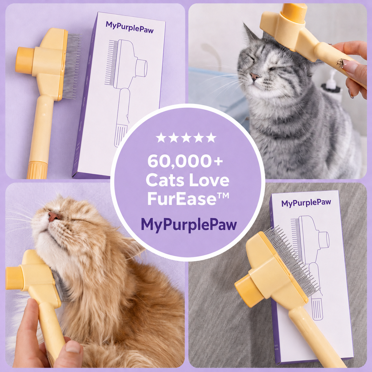 ✨FurEase™ - Cat Deshedding Brush