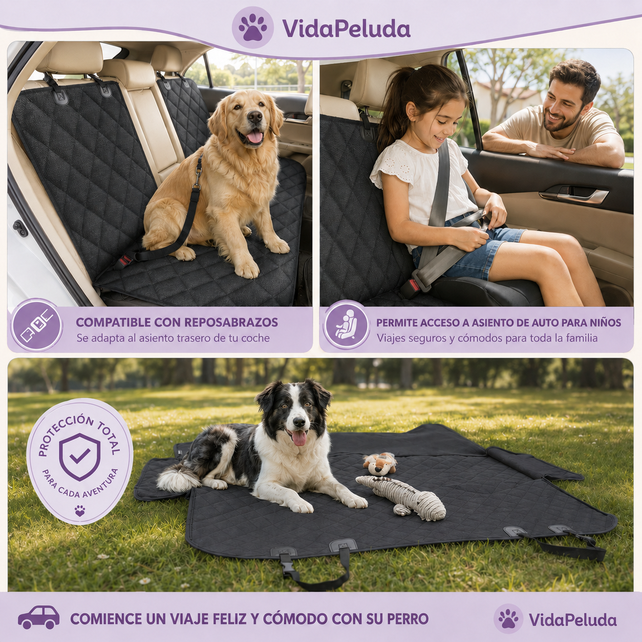 🚗 AutoPet™ Car Cover – Waterproof Car Seat Protector